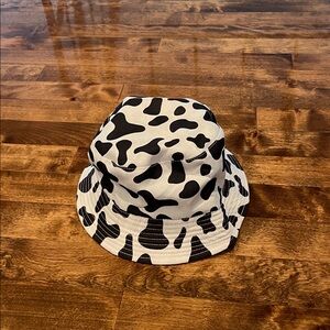 Black and White Cow Print Bucket Hat